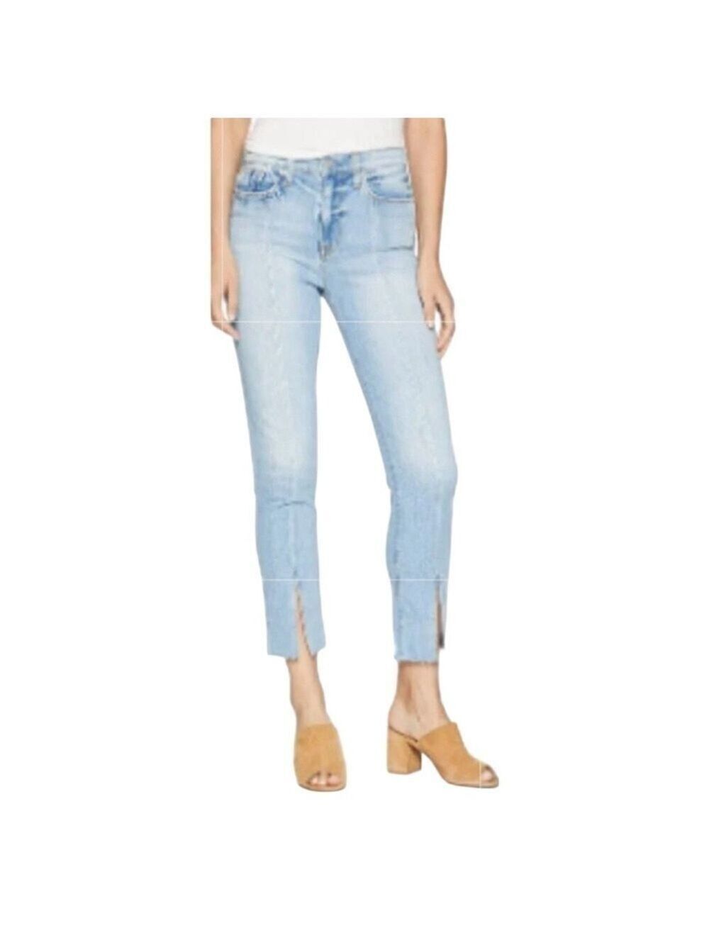 Hudson Zoeey HighRise Crop Extreme Straight Jeans Size 32